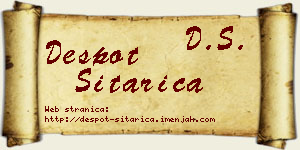 Despot Sitarica vizit kartica
